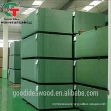 HOT SALE best quality for cabinet used 18mm water proof green HMR MDF BOARD
